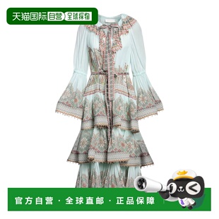 1h可退 香港直邮ZIMMERMANN 女士 中长连衣裙 green绿色 舒适时尚