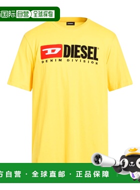 1h可退 香港直邮Diesel 迪赛 男士 T恤 yellow黄色 舒适时尚
