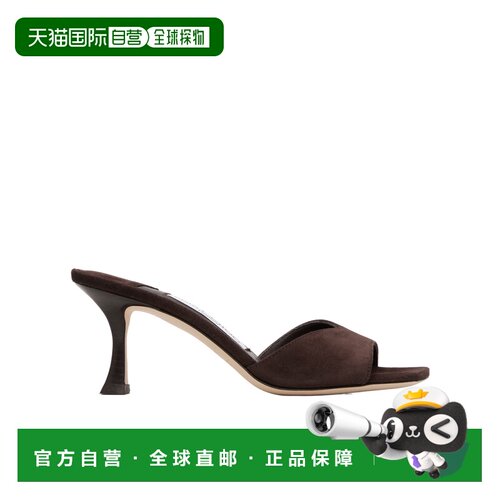 1h可退 香港直邮JIMMY CHOO 女士拖鞋 SKYE70CHOCOLATE SS2026 深