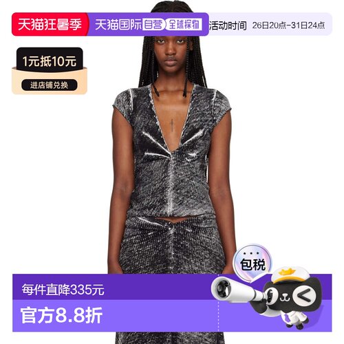 香港直邮Diesel 迪赛 女士 灰色 M-Lilou T恤 A215380IKCL