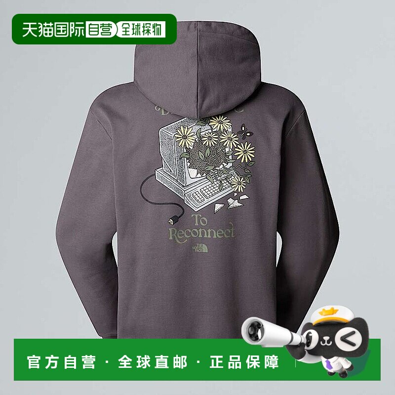 自营欧洲直邮北面 Connect Graphic男女通用休闲连帽卫衣 THE NOR