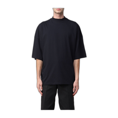 Jil Sander 深蓝色徽标短袖百搭T恤 J21GC0005J45084圆领夏季