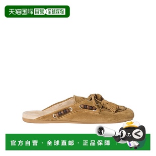 半拖鞋 香港直邮Miu 5R517E054F005拖鞋 圆头穆勒鞋 Miu