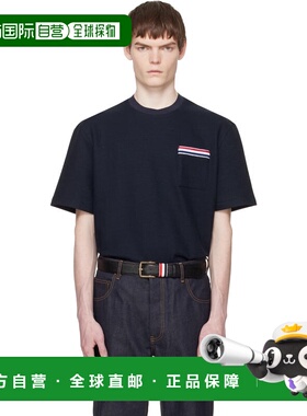 香港直邮Thom Browne 汤姆 布朗 男士 海军蓝 Short Sleeve Pocke