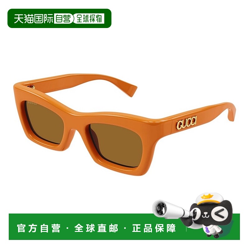 香港直邮Gucci 古驰 女士 几何框太阳镜 GG1773S orange橙色 舒适