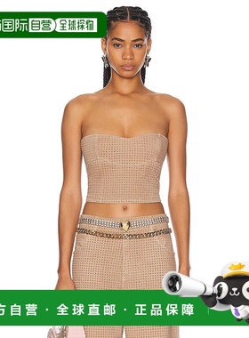 1h可退 香港直邮Blumarine 蓝色情人 女士 莱茵石紧身胸衣 P444J0