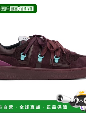 1h可退 香港直邮Lanvin 朗雯 男士 酒红色 Clay 运动鞋 FUSKDK01L