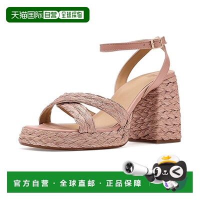 美国直邮CastaÑer 女士 Valeriette 拉菲草编织凉鞋
