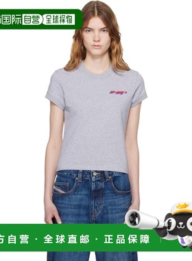 1h可退 香港直邮off-white 女士 灰色 Shadow Fitted T 恤 OWAA11