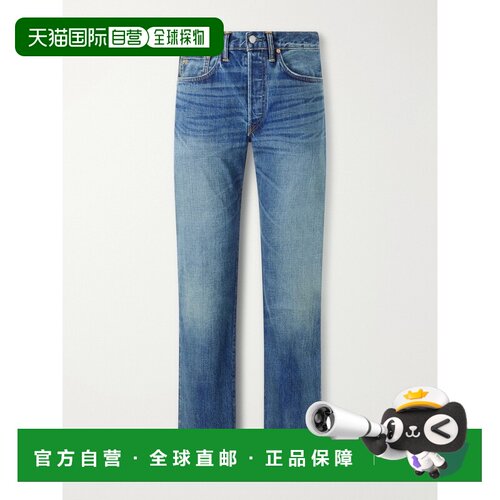 香港直邮ralph lauren rrl 拉夫 劳伦RRL 男士 直筒滚边牛仔裤 78