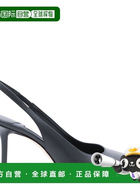 香港直邮Jimmy Choo 周仰杰 女士 黑色皮质浅口鞋 LOVESB85CLF010