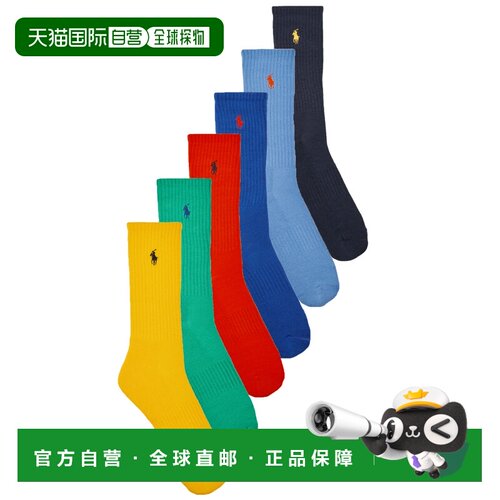 欧洲直邮Polo Ralph Lauren 拉夫劳伦 男内衣 运动袜 春夏 多彩 S