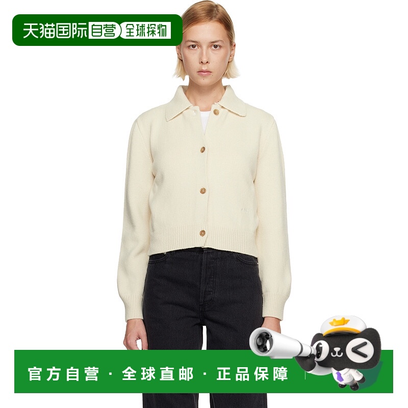 1h可退 香港直邮A.P.C. 女士 白色 Polo Shirt Collar 开衫 WVBDN