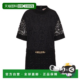 链条细节连衣裙 VLOGO 香港直邮Valentino 2B3KD09 99新未使用