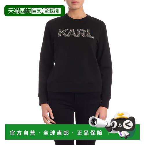 欧洲直邮KARL LAGERFELD 女士卫衣 96KW1828999 AW2019 黑色