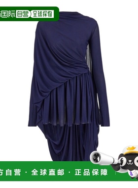 1h可退 香港直邮Salvatore Ferragamo 不对称连衣裙 13C745