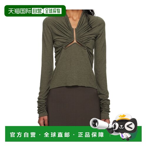 香港直邮RICK OWENS 女士休闲裤 RP02E4266JR25 AW2025 军绿色