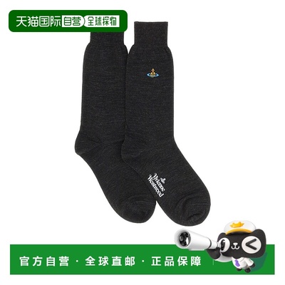 香港直邮Vivienne Westwood 土星图案袜子 81040001K0025羊毛