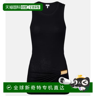 不对称垂褶棉混纺背心上衣 1h可退 香港直邮LOEWE 罗意威 女士