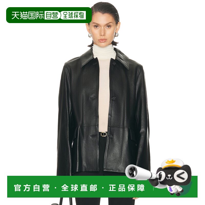 1h可退 香港直邮toteme 女士 皮革夹克 254WRO0302LE0007皮衣