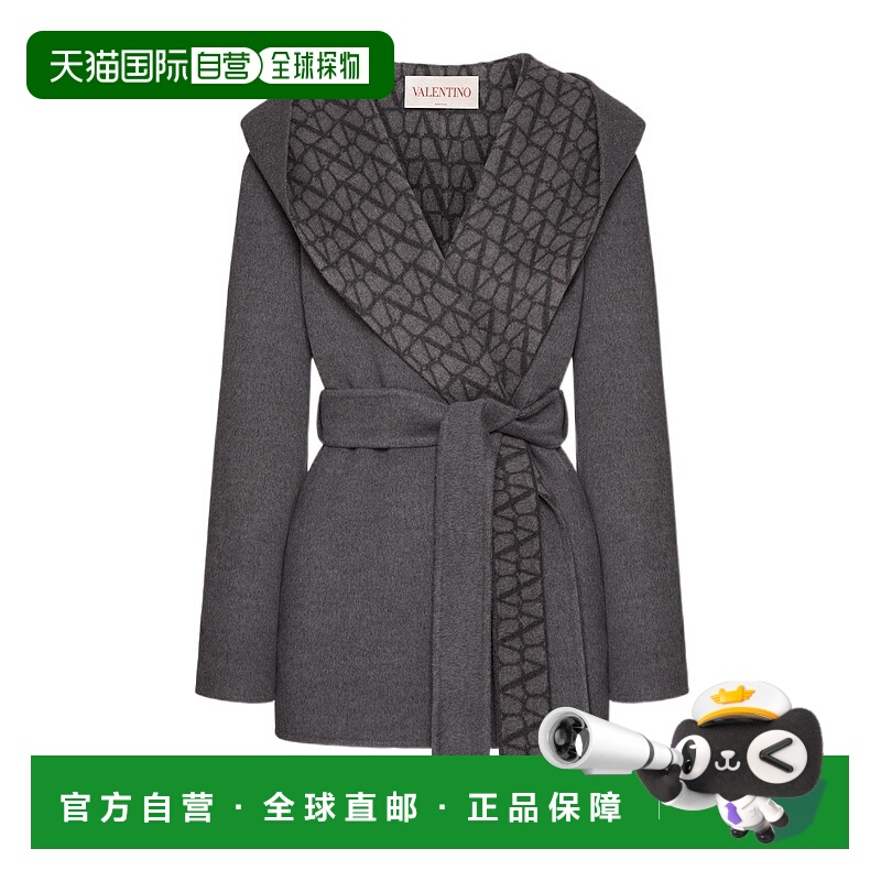 香港直邮Valentino 双面涂层印花大衣 5B3CA6P57YB华伦天奴