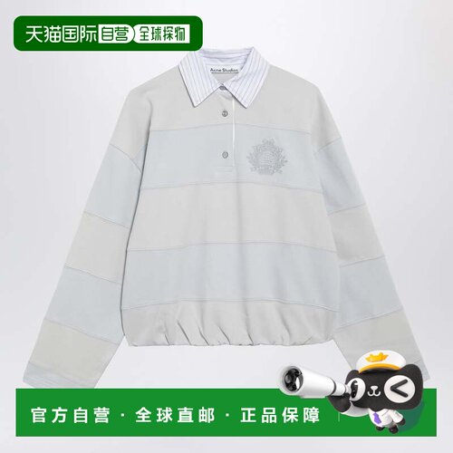 1h可退 香港直邮Acne Studios 艾克妮 女士 Polo 浅条纹卫衣(蓝/)