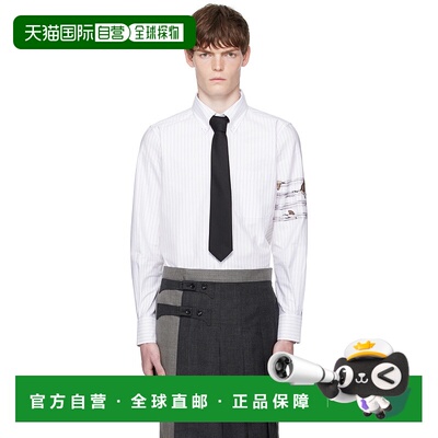 1h可退 香港直邮Thom Browne 汤姆 布朗 男士 白色 Geese 4-Bar P