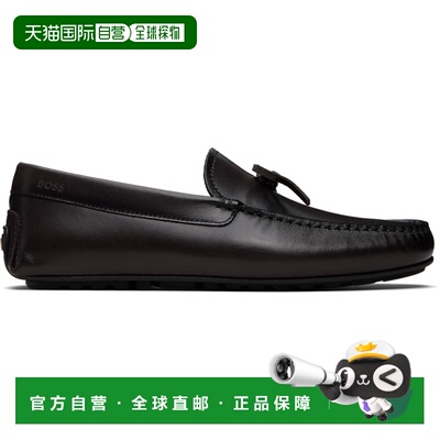 香港直邮BOSS 波士 男士 棕色 Bow-Trim Driver 乐福鞋 50557676
