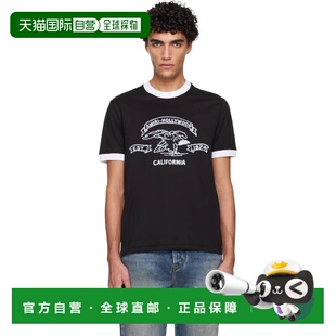 1h可退 香港直邮AMIRI 男士 黑色 Eagle Ringer T 恤 AMTOJR1026