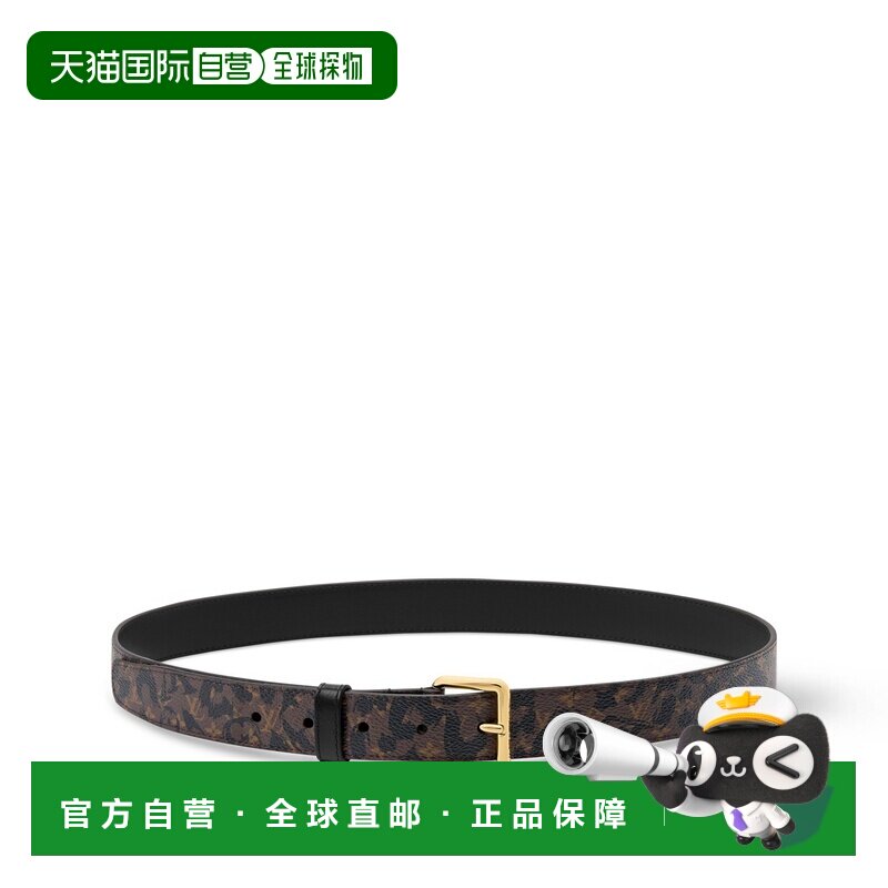 自营欧洲直邮LV路易威登 D-Ring女士棕色皮革腰带皮带