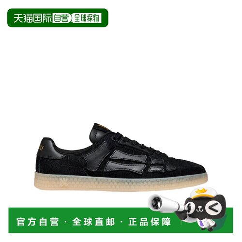 香港直邮AMIRI 男士休闲鞋 AMFOSR1177001 AW2025 黑色 圆头低帮