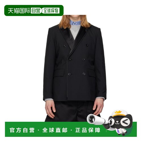 1h可退 香港直邮SACAI 男士西服 2603896M001 SS2026 黑色 羊毛混