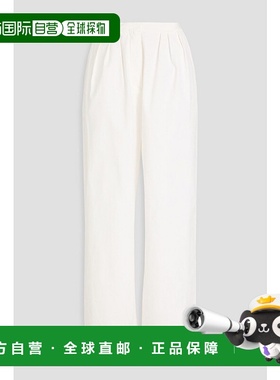 1小时内可退 香港直邮Maje 女士 棉质帆布阔腿裤 MFPPA00635 whit