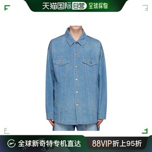 香港直邮Mastermind MJ23E11SH016000 翻领拼接牛仔衬衫 JAPAN