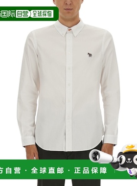 1h可退 香港直邮Paul Smith 男士 白色有机棉衬衫 M2R599RPZEBRA0