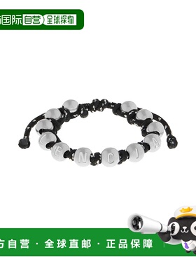 自营欧洲直邮Balenciaga巴黎世家 Malibu女士银色黄铜圆珠手链