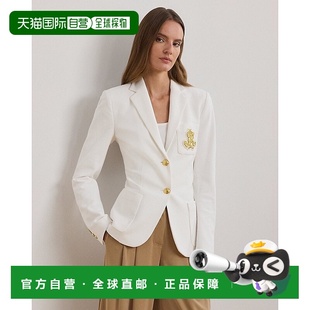 自营欧洲直邮RalphLauren拉夫劳伦 Lauren金银丝刺绣提花西装外套