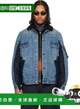 1h可退 香港直邮Sacai 男士 蓝色牛仔夹克 SCM303 舒适时尚