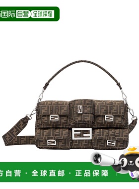 香港直邮Fendi Baguette FF大号多口袋单肩包斜挎包 7VA623AKBI