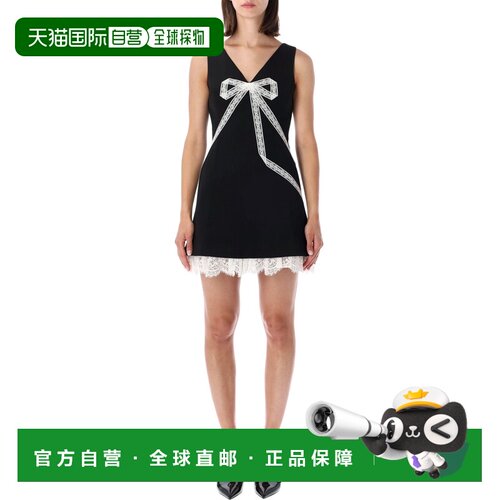 1h可退 香港直邮Self-Portrait 女士 绉纱迷你连衣裙 PF26004SBBL