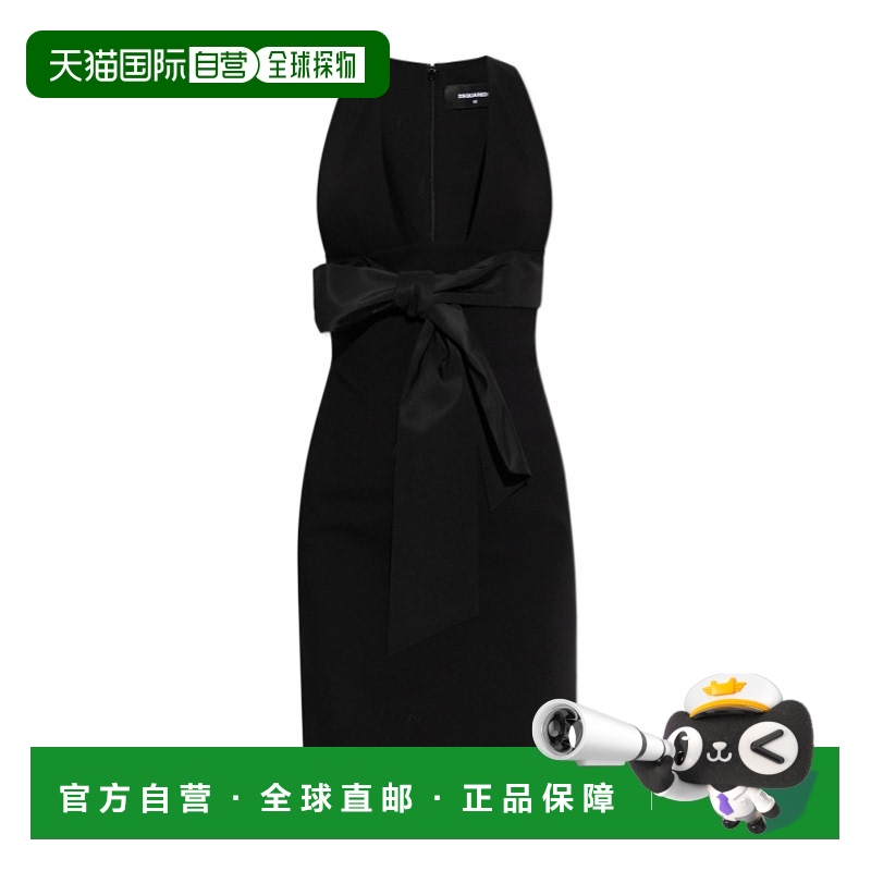 1小时内可退 香港直邮Dsquared2 二次方 女士 蝴蝶结连衣裙 S75CV