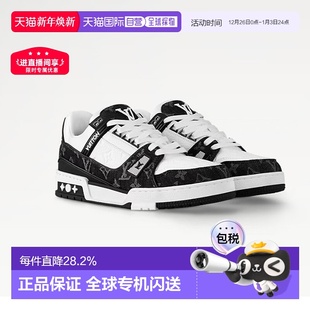 新年礼物 男女款 自营欧洲直邮LV路易威登Trainer牛皮经典 印花板鞋