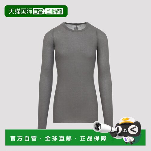 1h可退 香港直邮RICK OWENS 男士T恤 RU01F2250RC34 SS2026 灰色