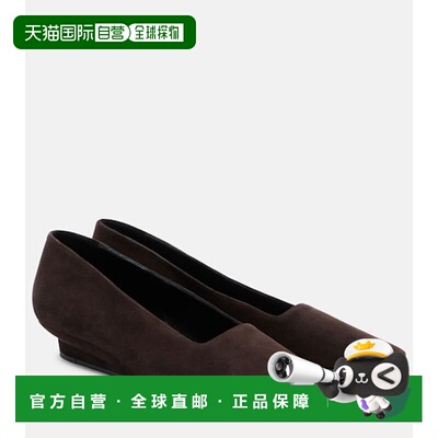 香港直邮The Row 女士 June 绒面革坡跟鞋 F1845L【付后1h可退】