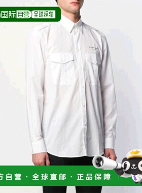 香港直邮Givenchy 白色Logo口袋衬衫纪梵希男装 BM60BP10ZJ