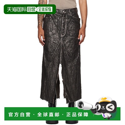 香港直邮Rick Owens 腰带袢牛仔半身裙 RU02E1330BZMT