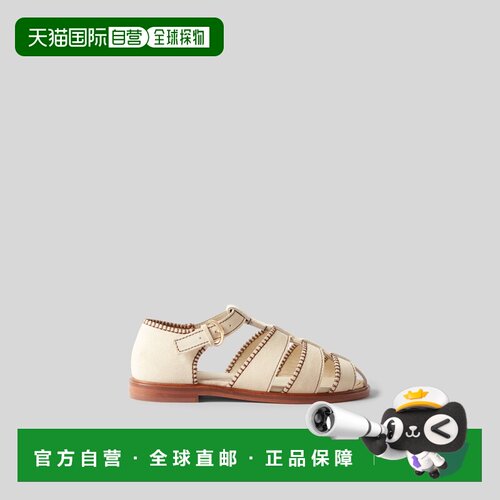 自营欧洲直邮Claudie Pierlot 女士裸色绒面皮革梅杜莎风格凉鞋