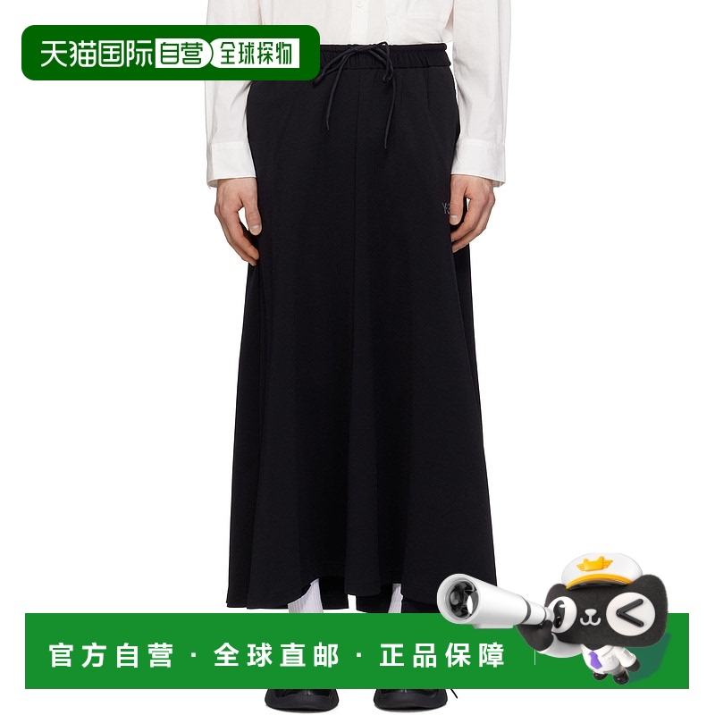 1h可退 香港直邮Y-3 男士 黑色 3-Stripe Track 半身裙 JN4985