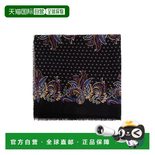 1h可退 香港直邮ETRO 女士围巾 WAYA0001AKD80X0810 SS2026 黑色