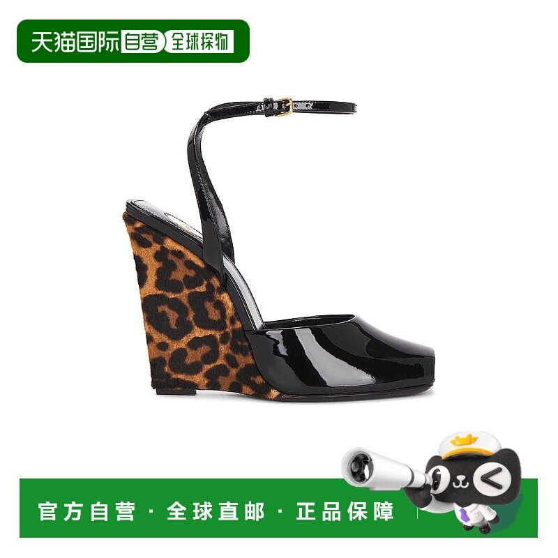 1h可退 香港直邮Saint Laurent 圣罗兰 女士 Scandale 坡跟凉鞋 8